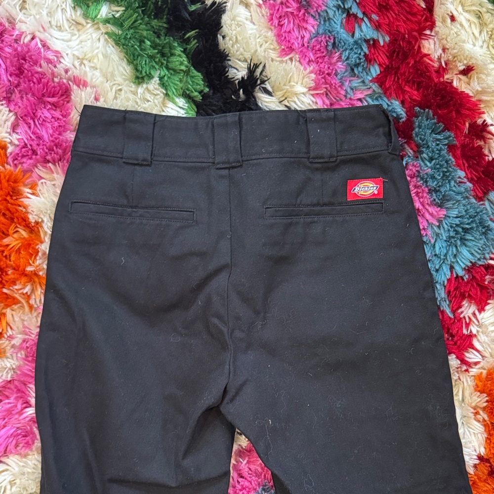 Dickies Black worker crop roll hem